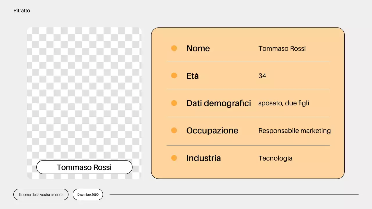 piano di mercato minimalista arancione