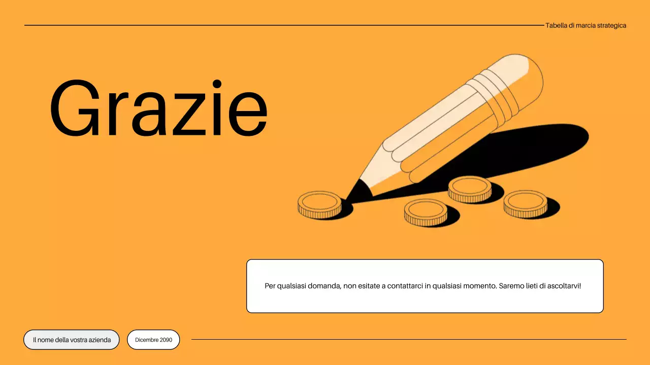 piano di mercato minimalista arancione