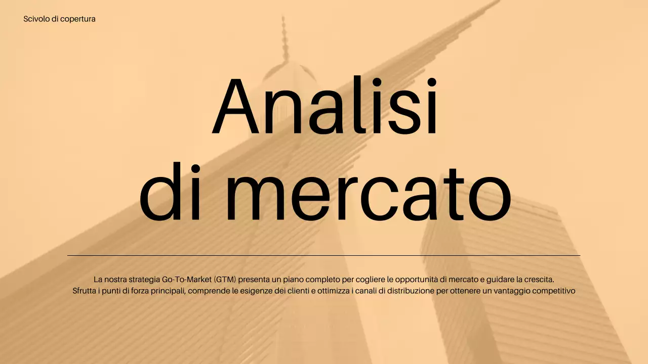 piano di mercato minimalista arancione