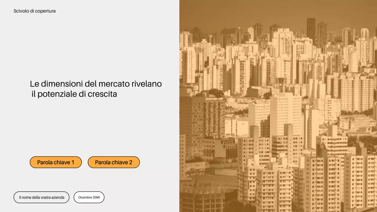 piano di mercato minimalista arancione