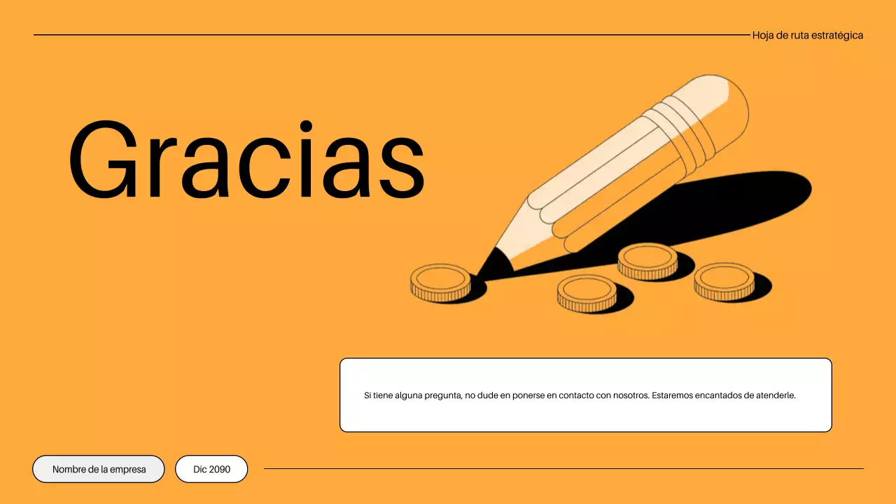 plan de comercialización minimalista naranja