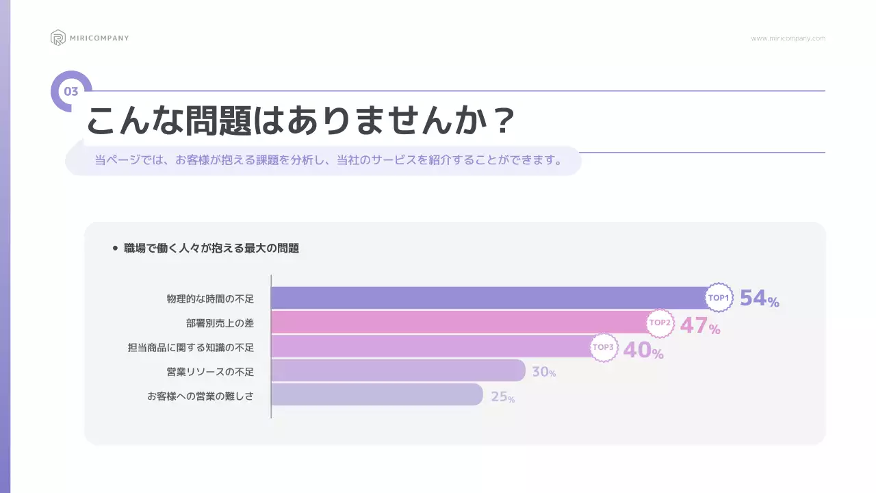 紫 モダン ビジネス 提案書 プレゼンテーション