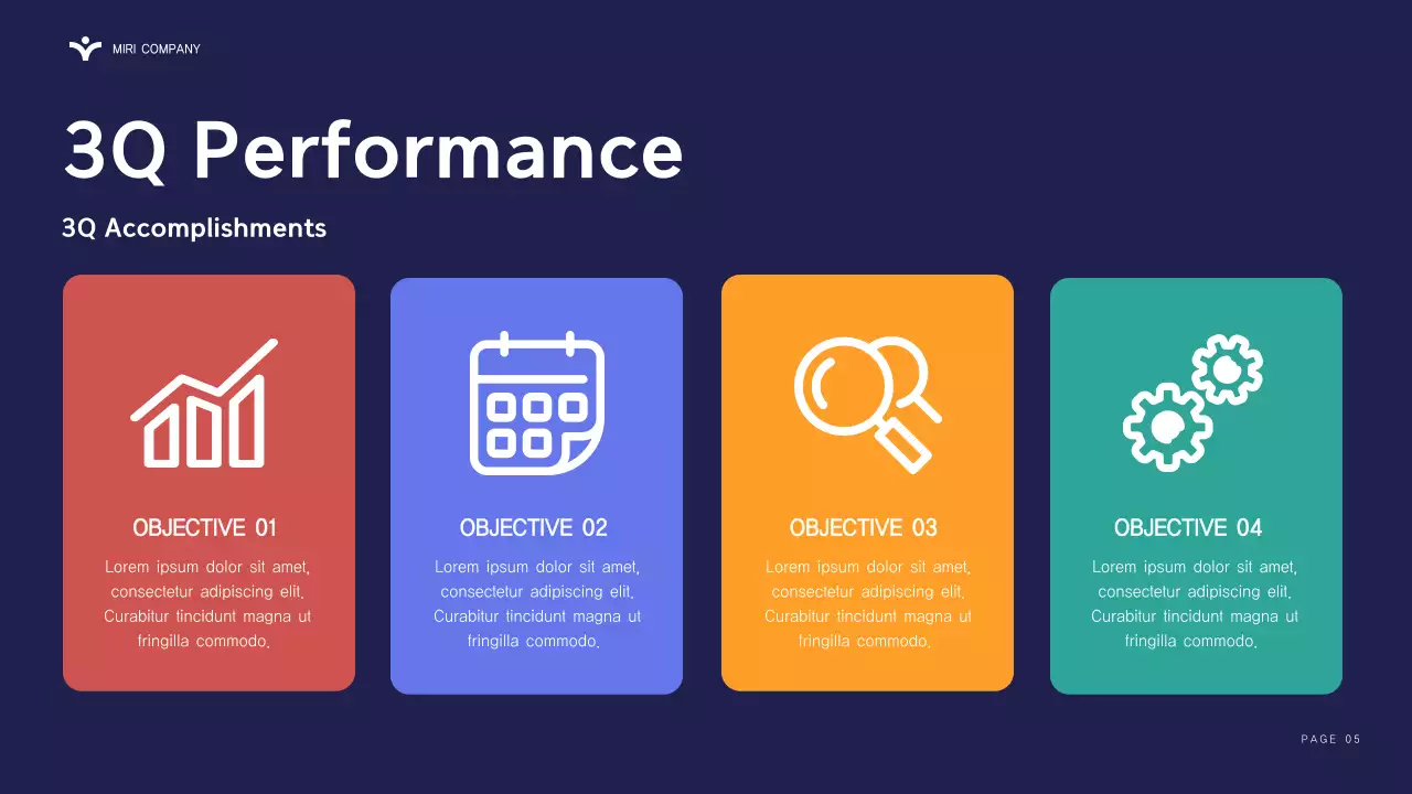 Navy Professional Business Report Presentation