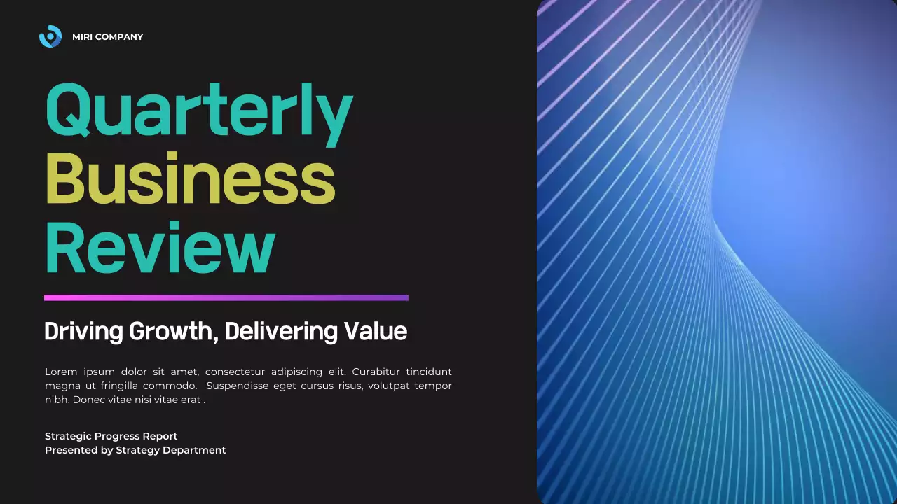 Black Modern Business Report Presentation