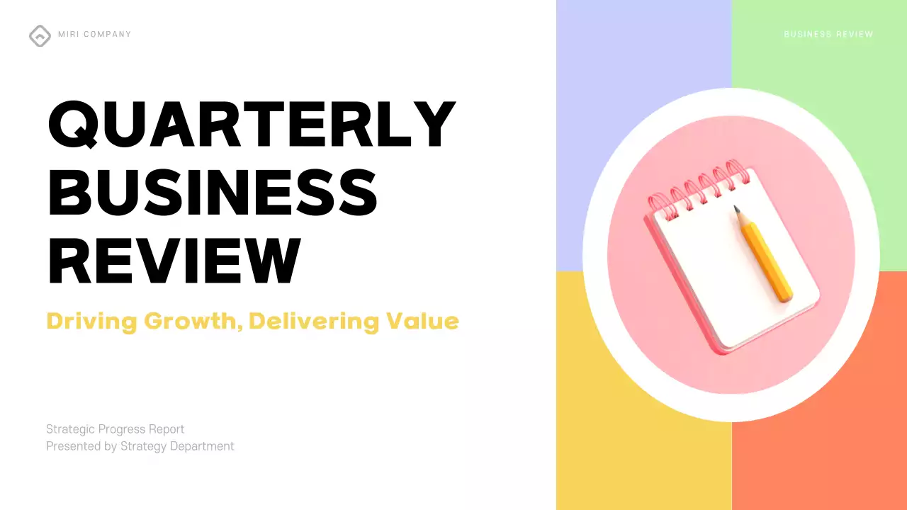 Colourful Modern Business Report Presentation