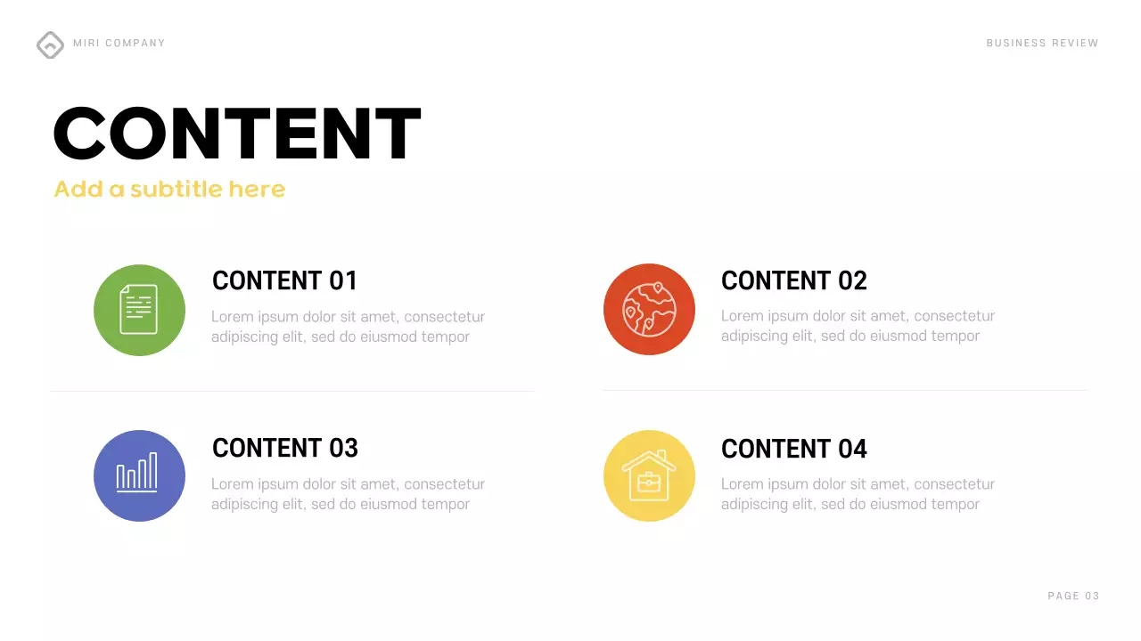 Colourful Modern Business Report Presentation