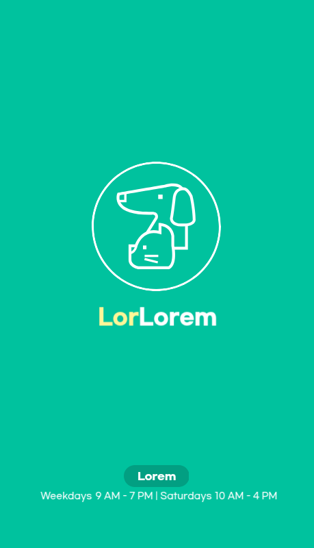 Danh thiếp thú cưng tối giản màu xanh lá cây