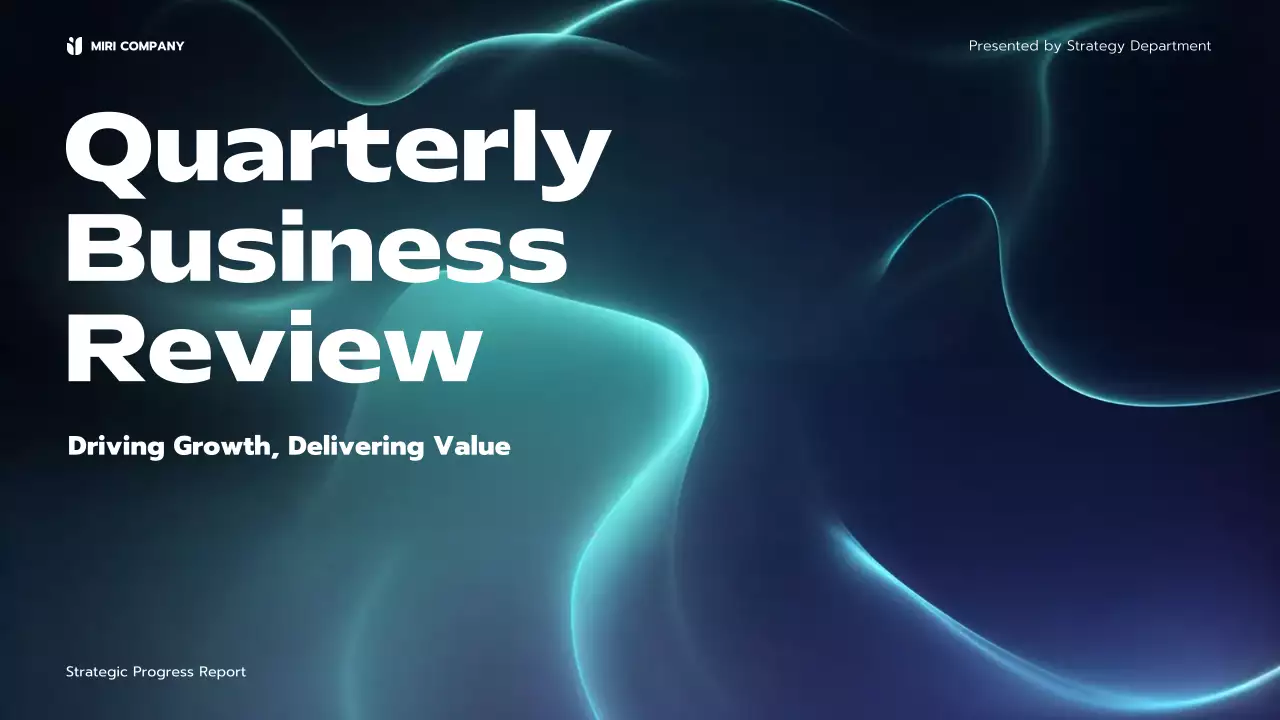 Blue Modern Business Report Presentation