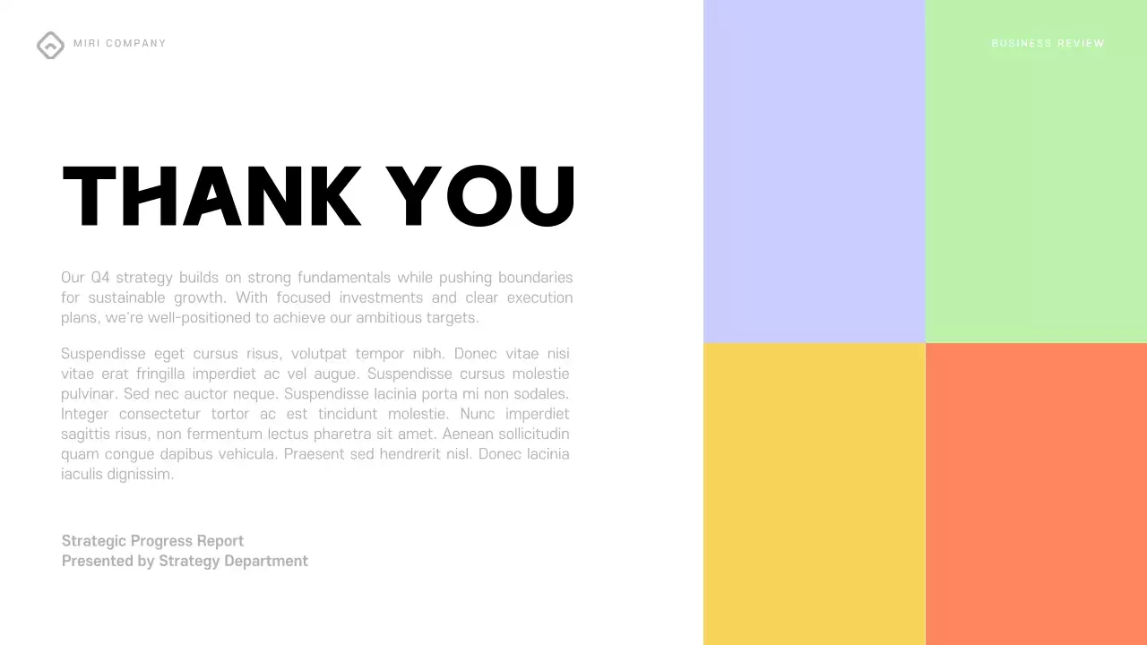 Colourful Modern Business Report Presentation