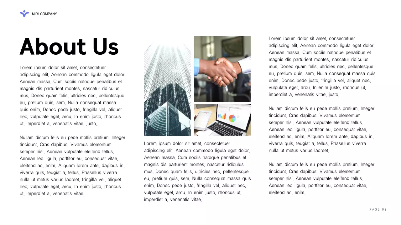 Navy Professional Business Report Presentation