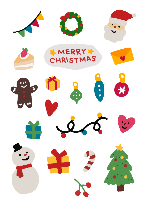Cute Christmas concept illustrations