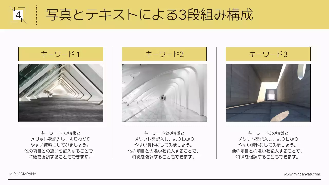 黄色 シンプル ビジネス 報告書 プレゼンテーション