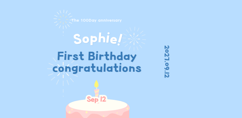 A pastel-colored photo frame for the Hundredth birthday celebration