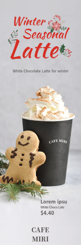 Promote your Christmas cafe coffee menu