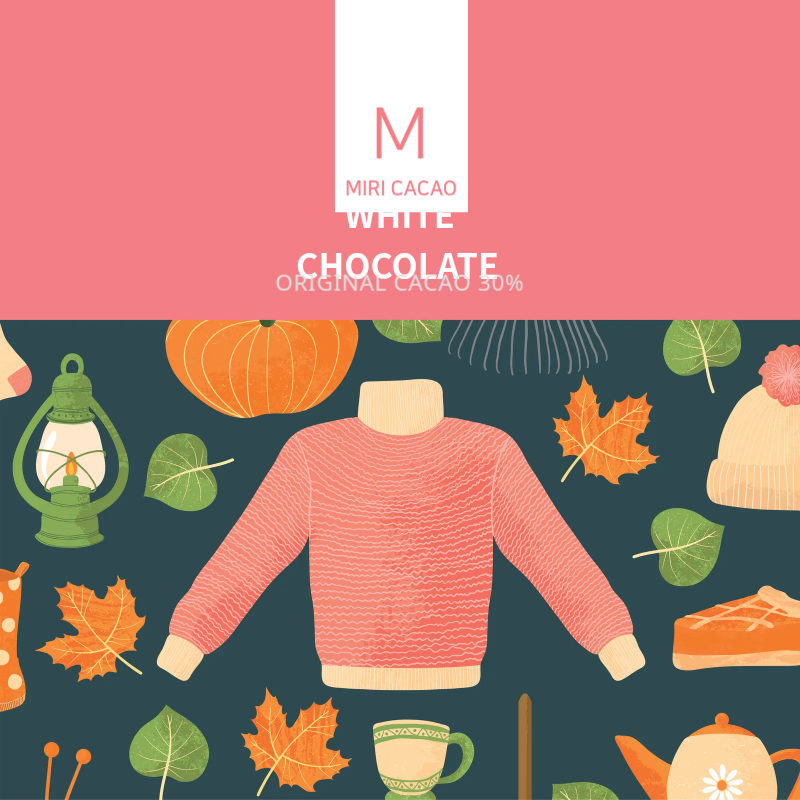 Label Teh Cokelat Panas Ilustrasi Abstrak Berwarna Merah Muda