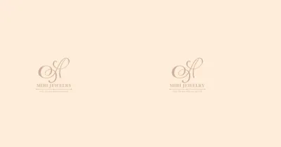 beige simple logo jewelry shop