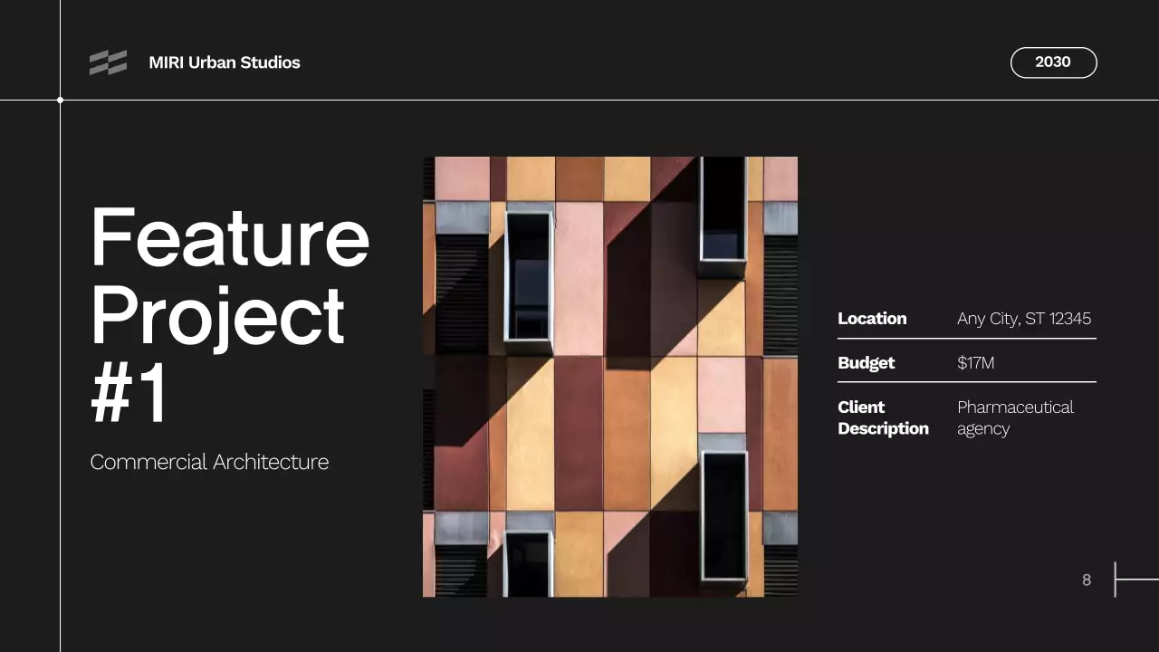 Black Minimal Architecture Portfolio Presentation