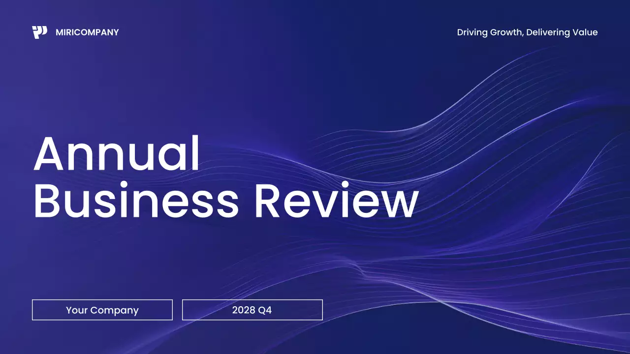 Blue Modern Business Report Presentation