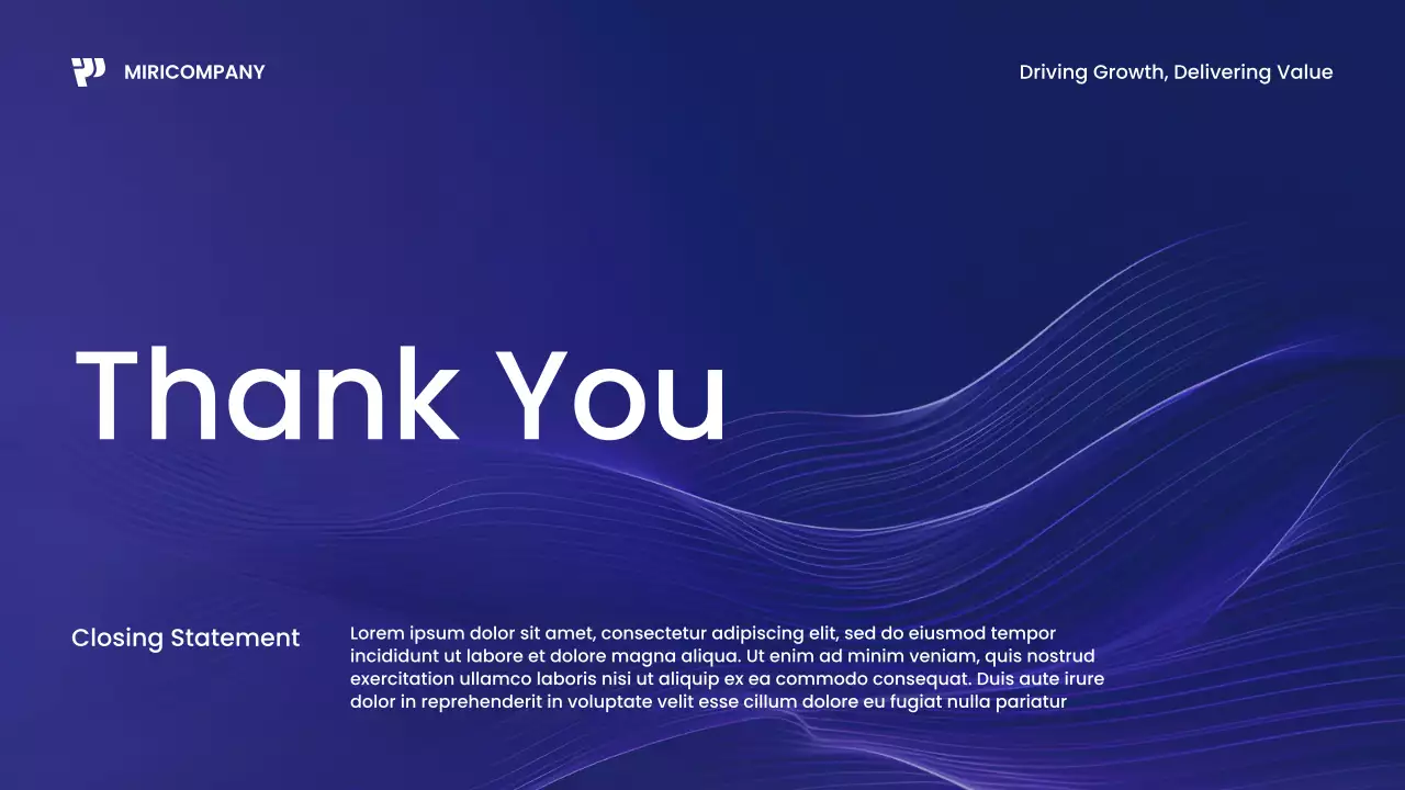 Blue Modern Business Report Presentation