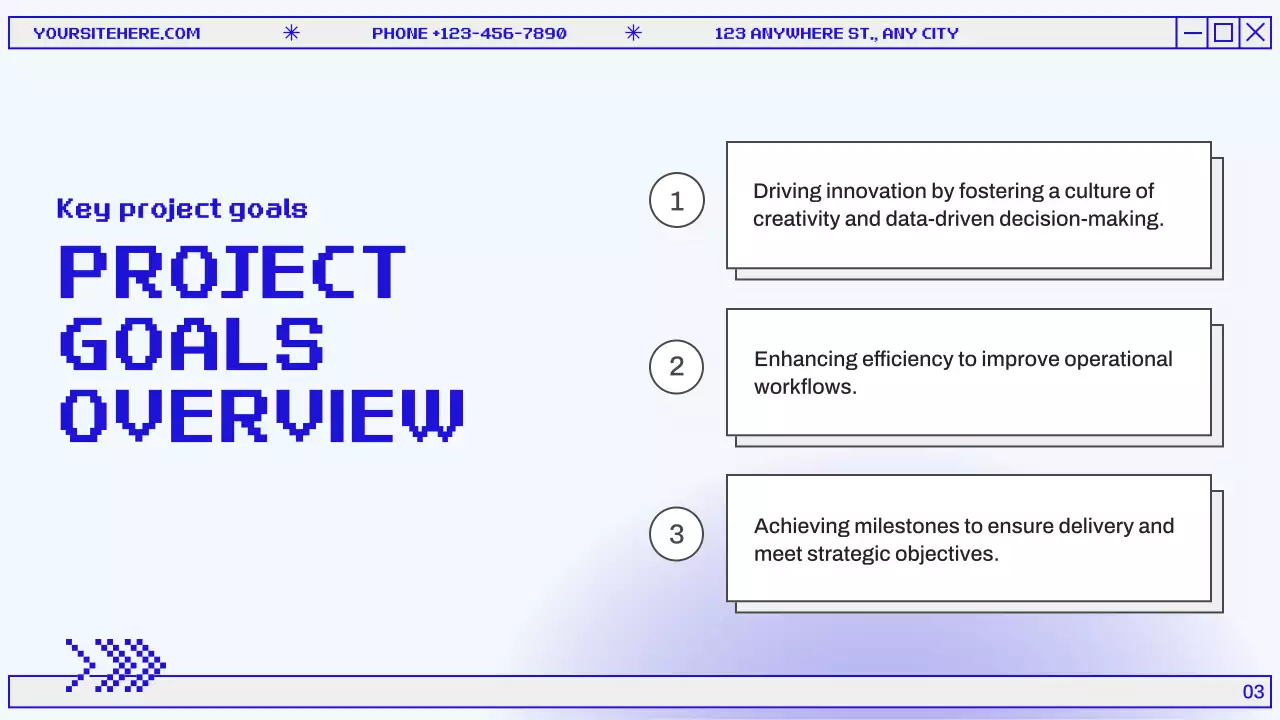 Blue Retro Monthly Report Document Presentation