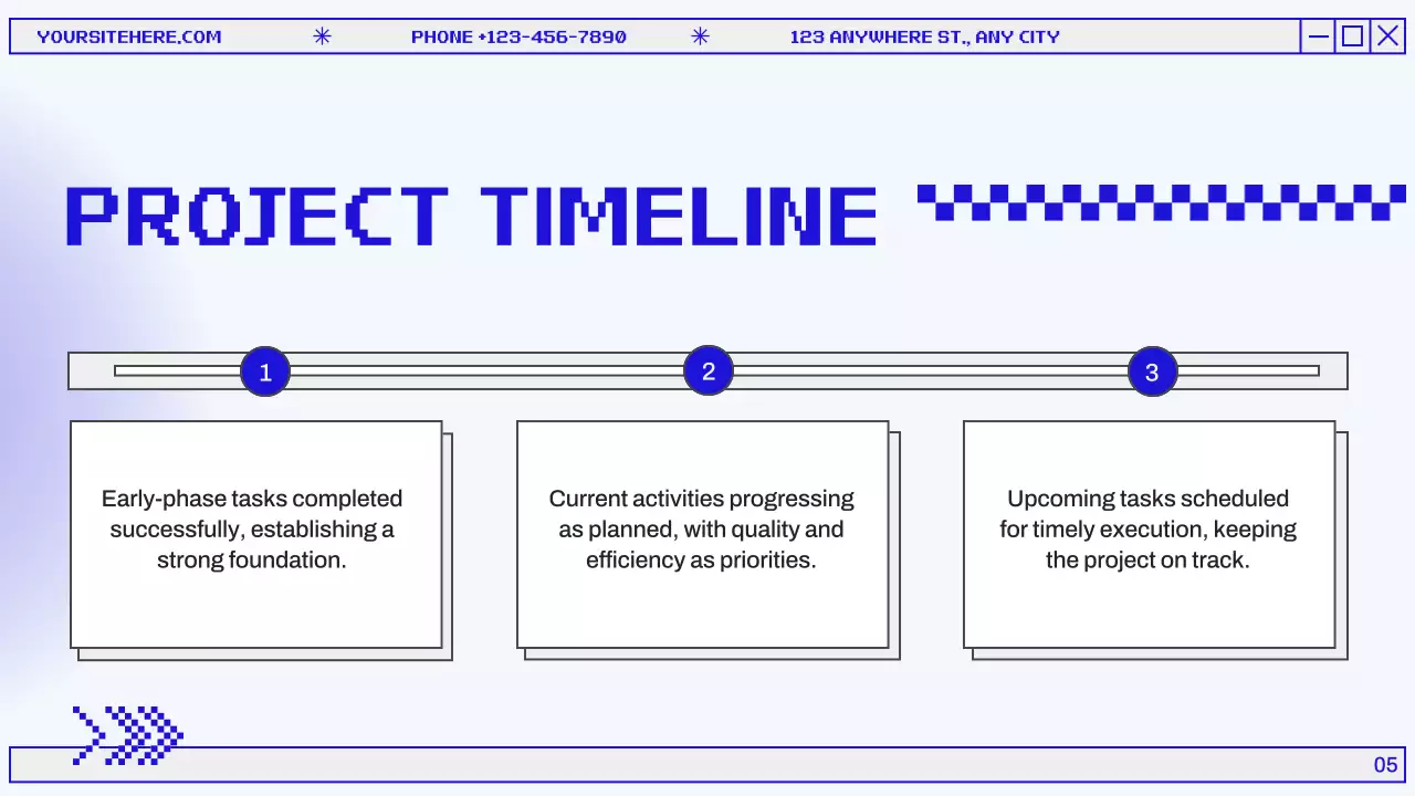 Blue Retro Monthly Report Document Presentation