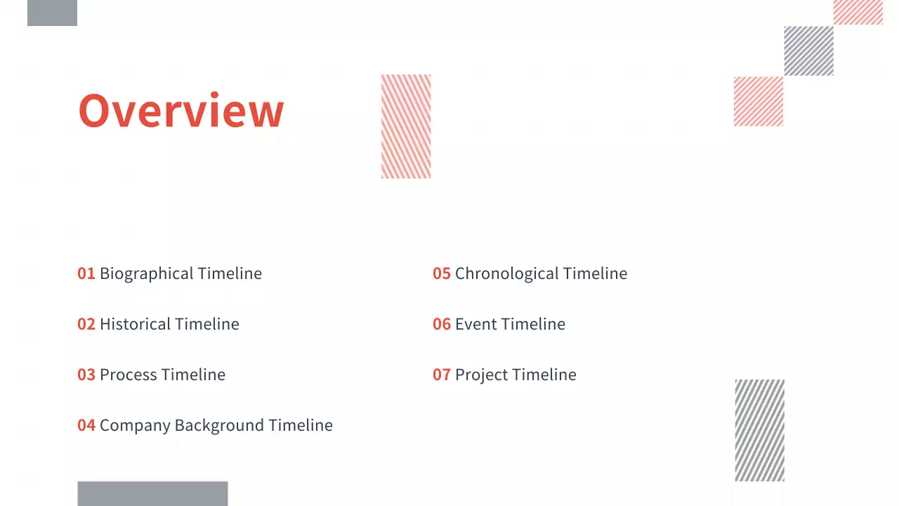 White Modern Timeline Infographics Collection Guide Presentation