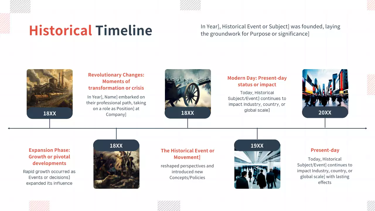 White Modern Timeline Infographics Collection Guide Presentation