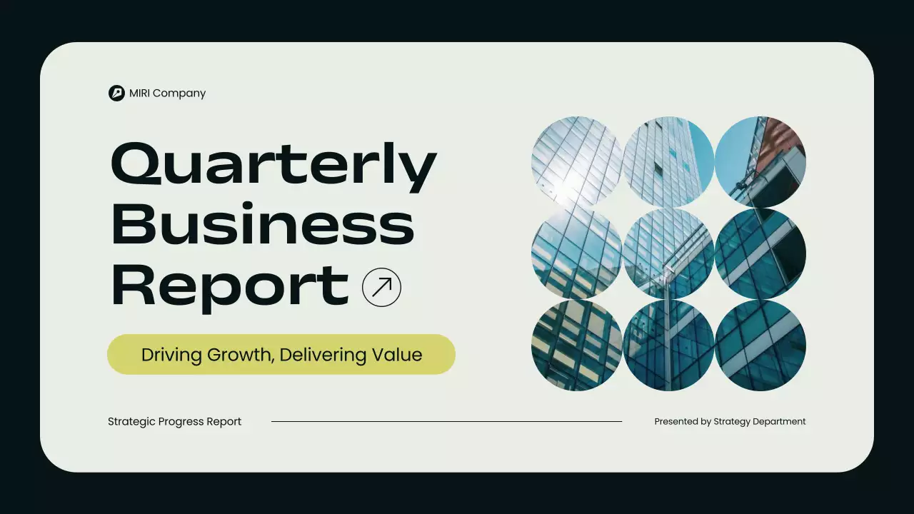 Beige Modern Business Report Presentation