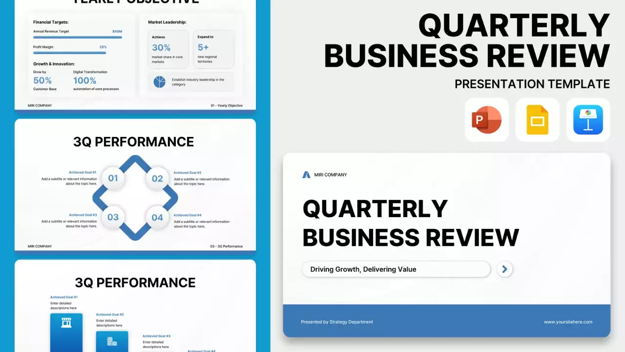 블루 프로페셔널 비즈니스 프레젠테이션
