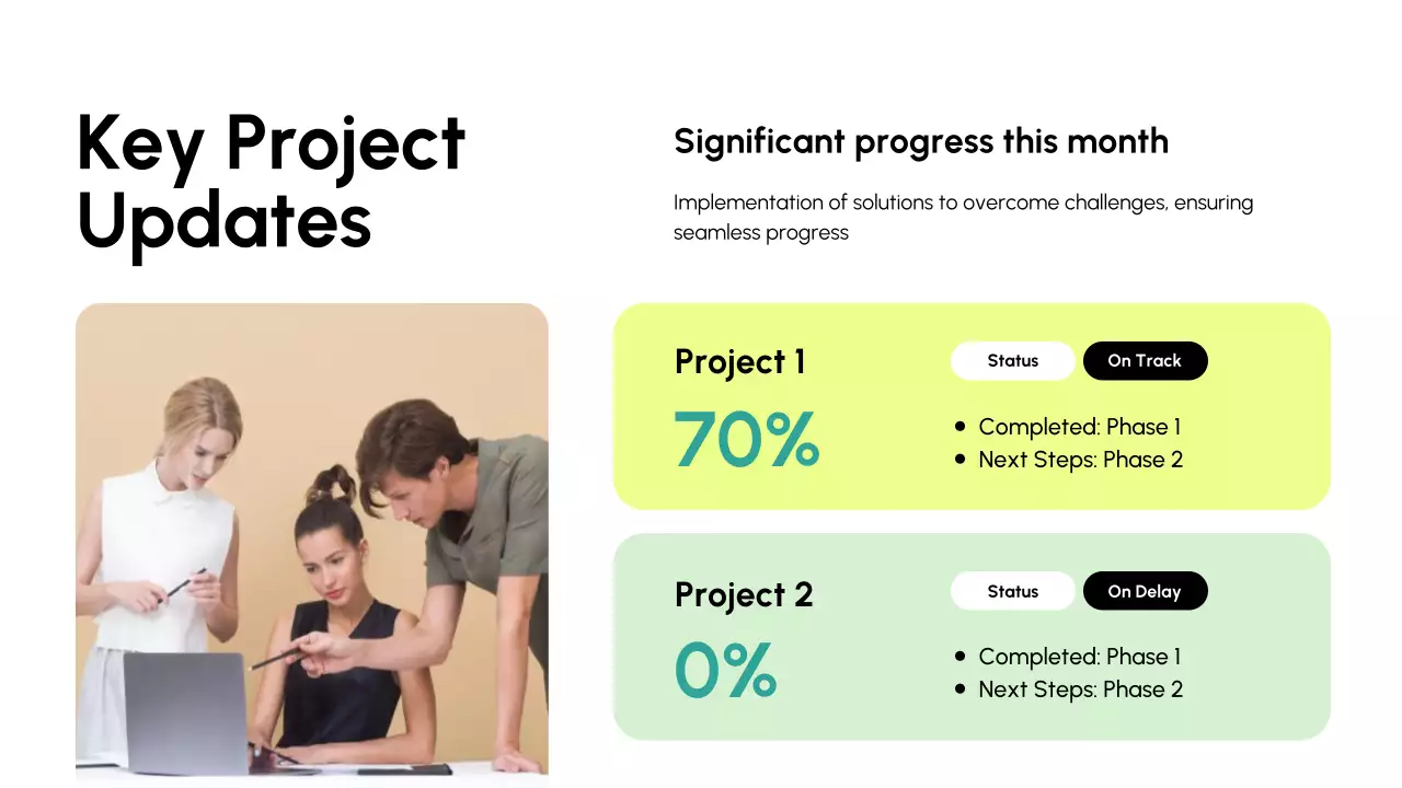Light Green Modern Project Report Presentation