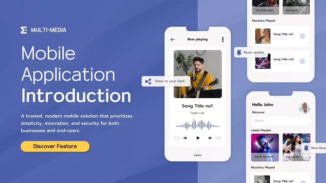 Yellow Modern Mobile Application Feature Presentation