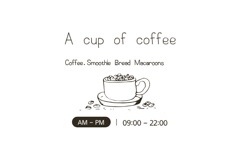 Black Minimalist Coffee Menu Banner