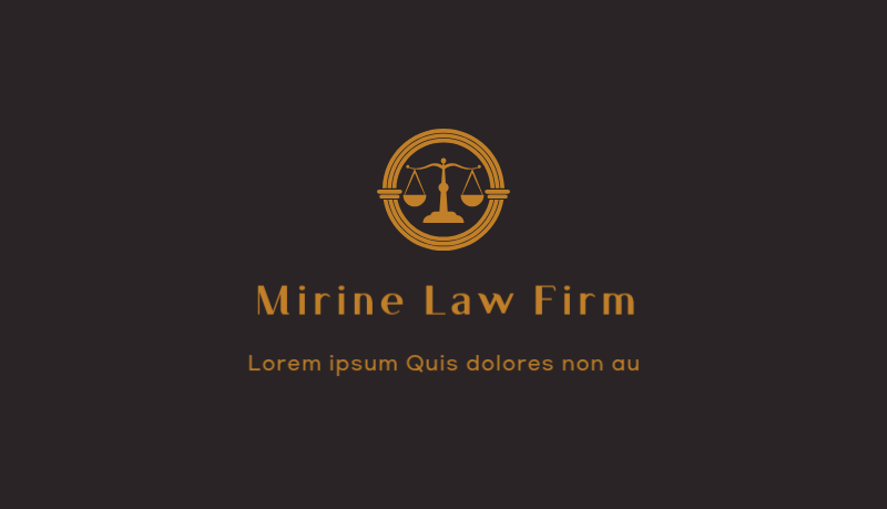 Cartão de visita Gold Professional Law