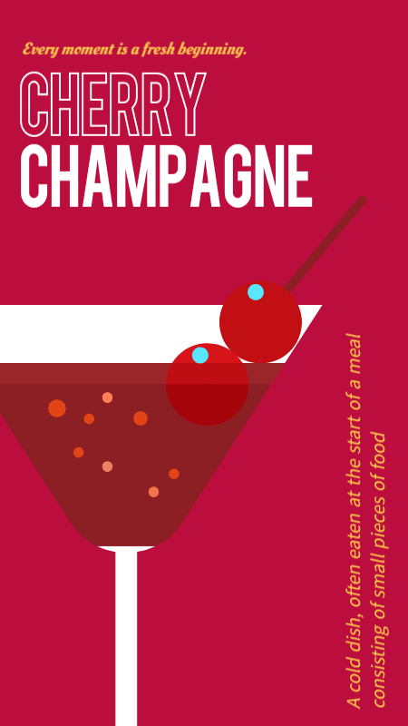 레드 모던 샴페인 프로모션 인스타그램 포스트