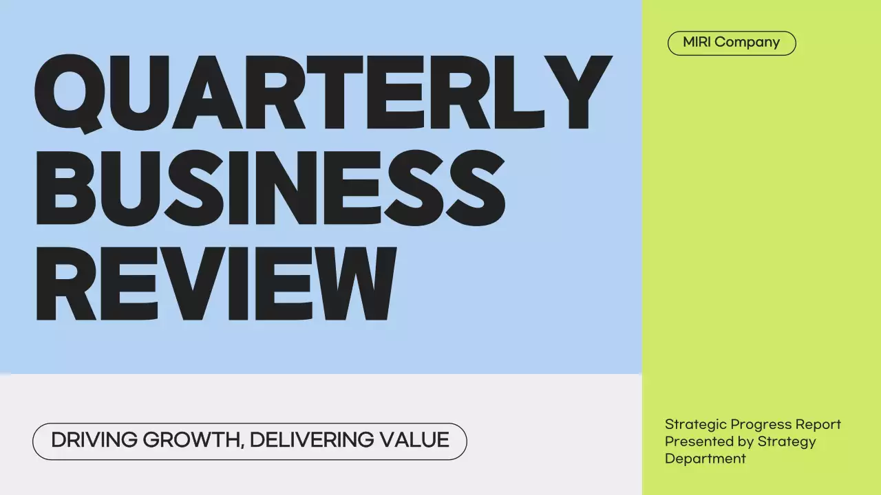 Blue Modern Business Report Presentation