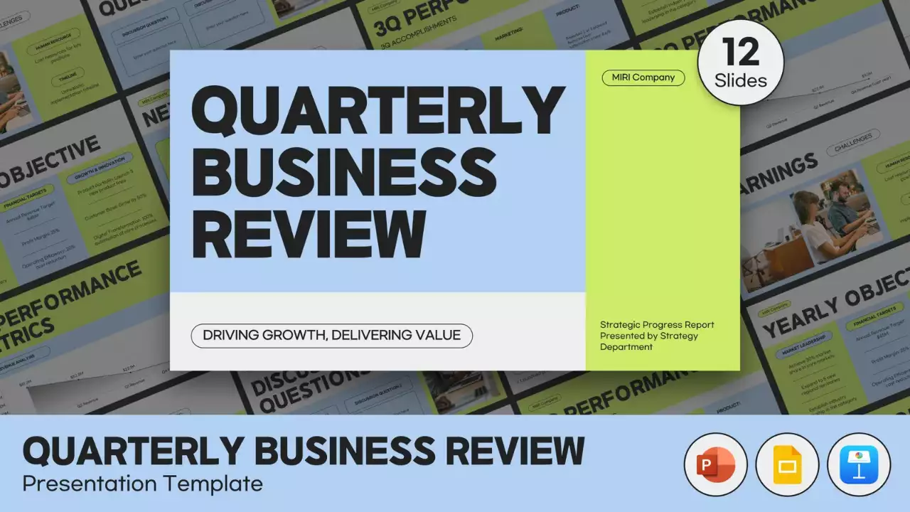 Blue Modern Business Report Presentation