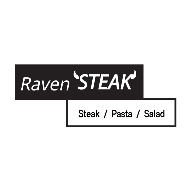 Black Minimal Steak Menu Logo
