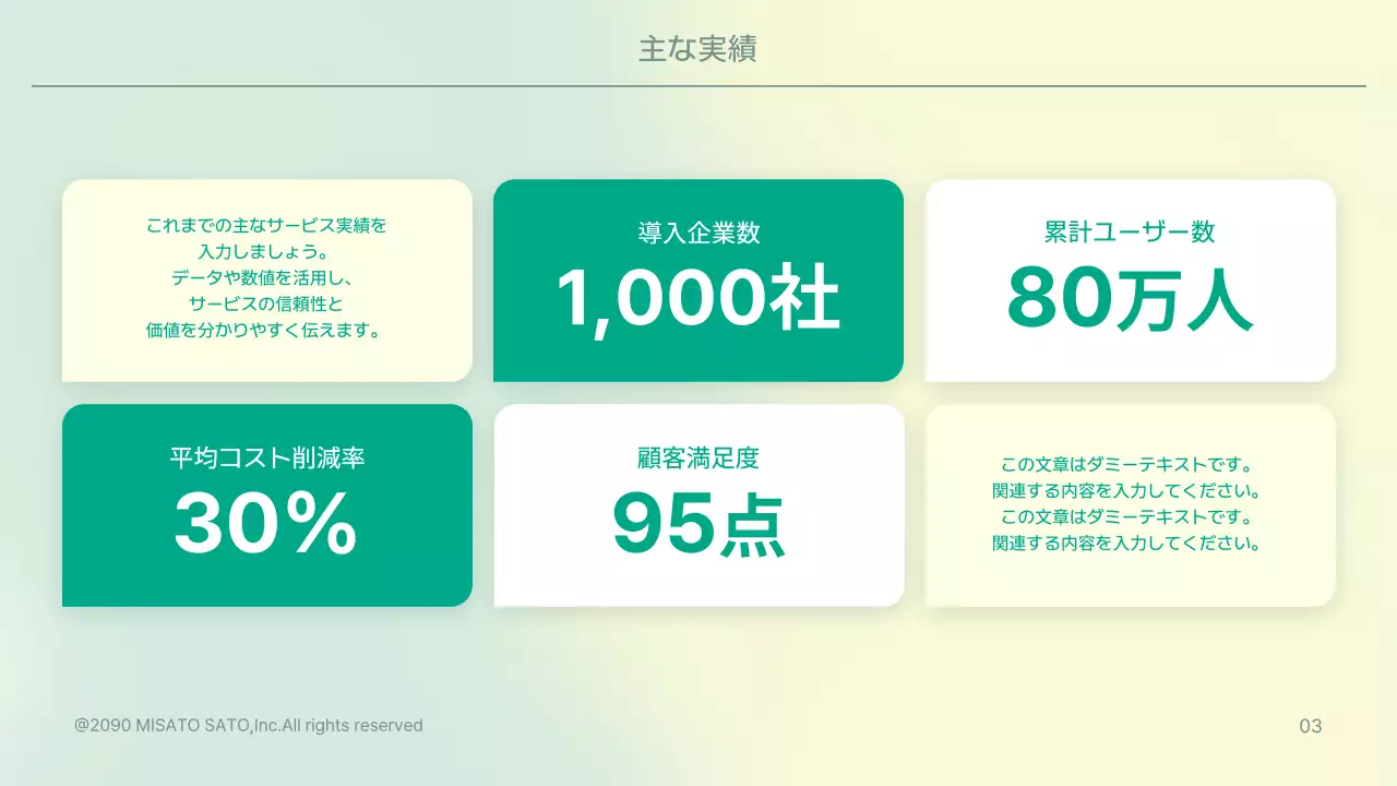 緑 モダン ビジネス プレゼンテーション