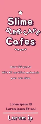 Banner promocional de lodo rosa brincalhão