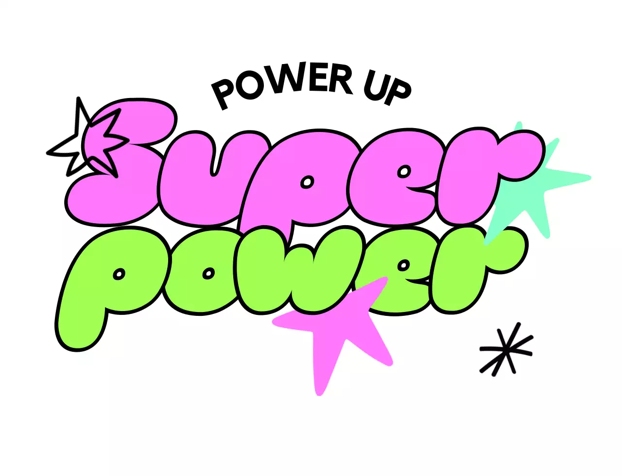 핑크 키치 만화 포스터