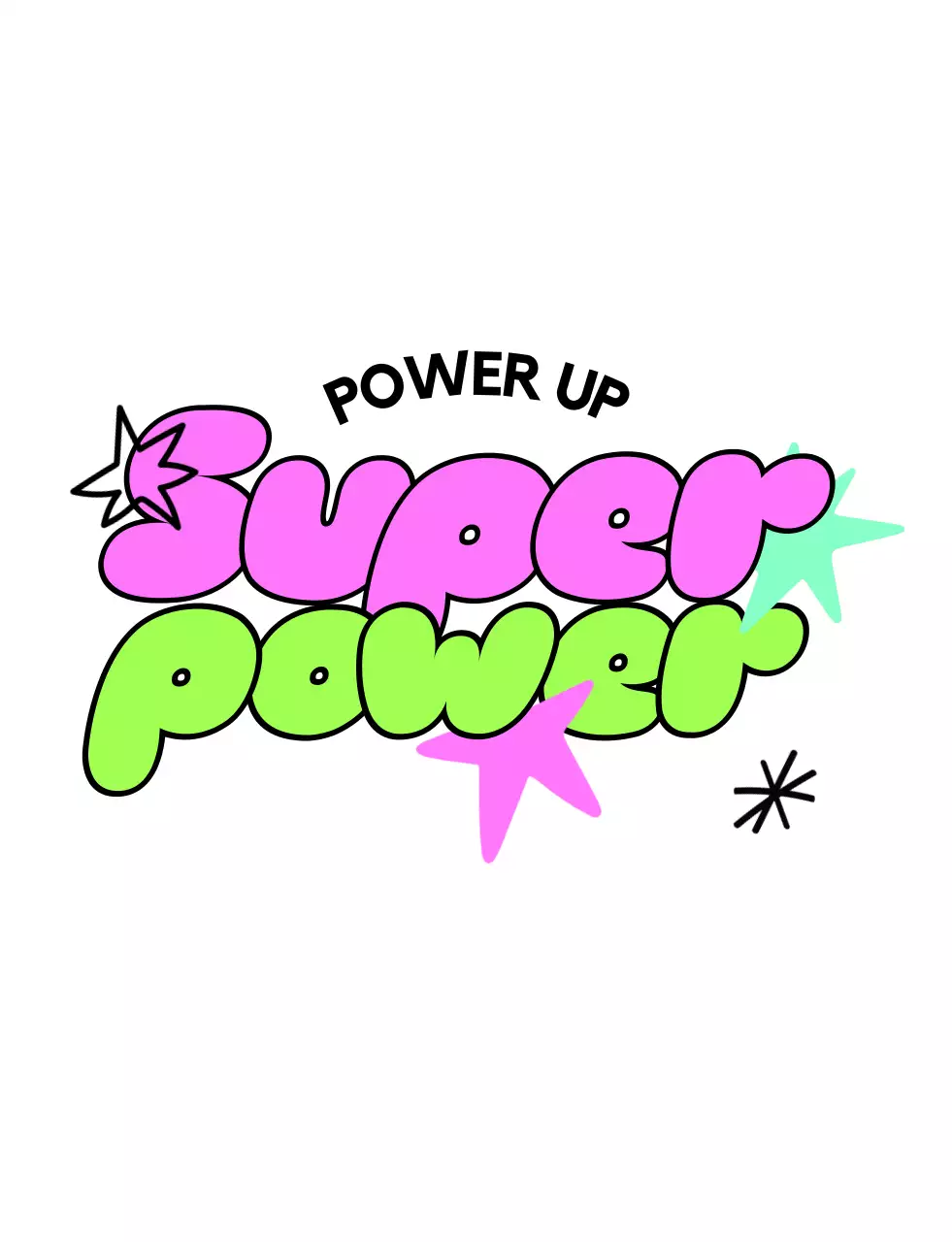 핑크 키치 만화 포스터