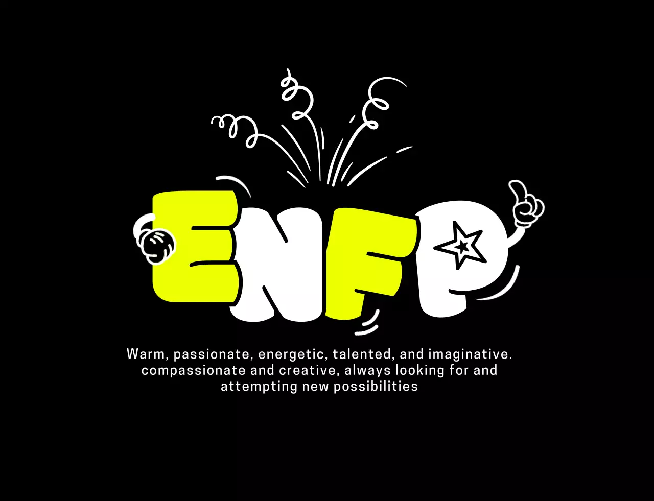 검정 팝 mbti 유머 컨셉