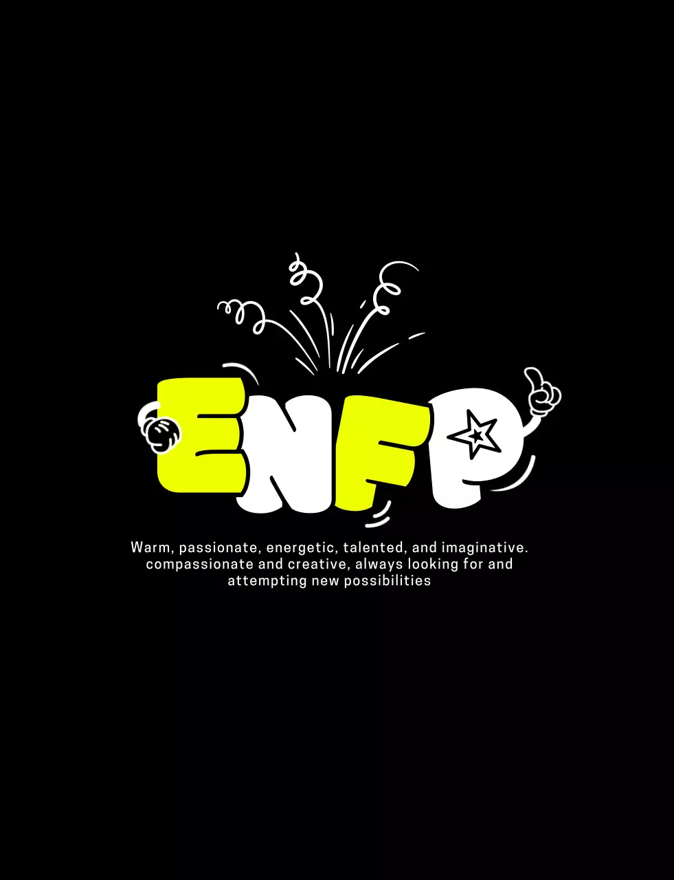 검정 팝 mbti 유머 컨셉