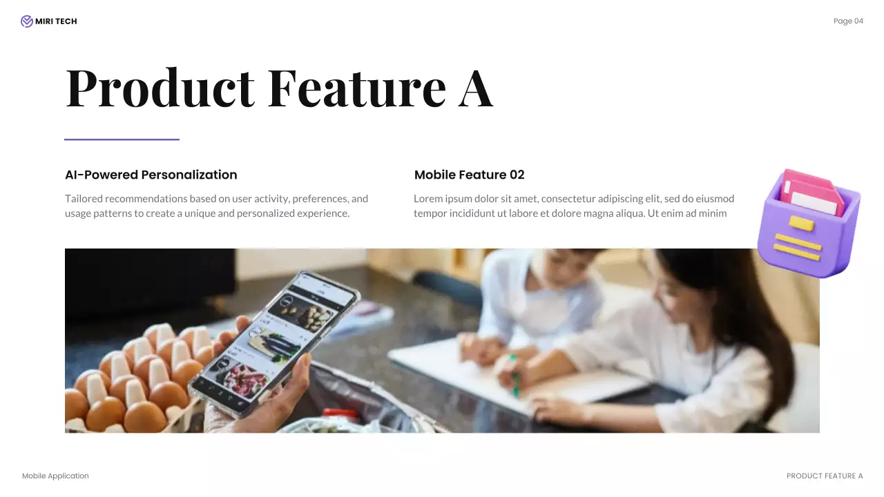 Purple Modern Mobile Application Presentation