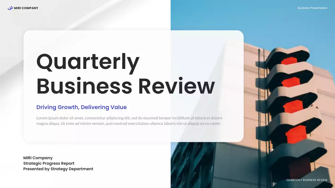 Blue Professional Business Report Presentation