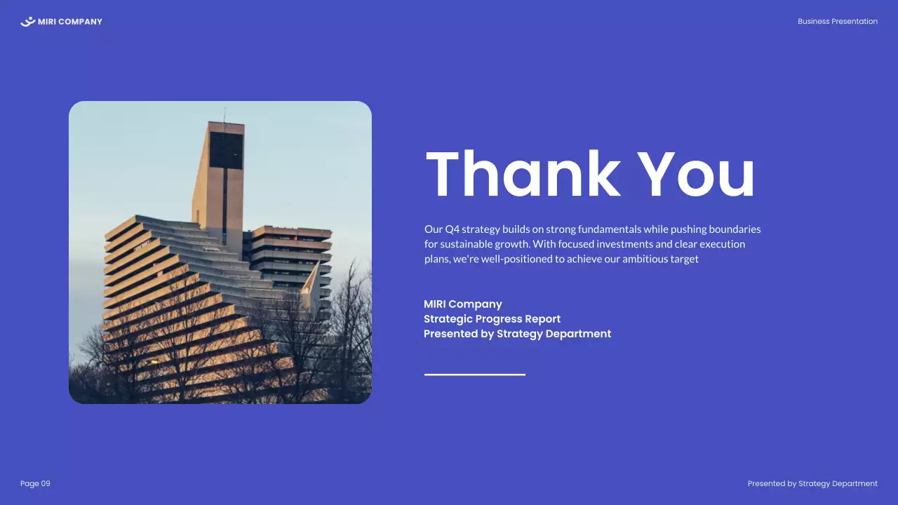 Blue Professional Business Report Presentation