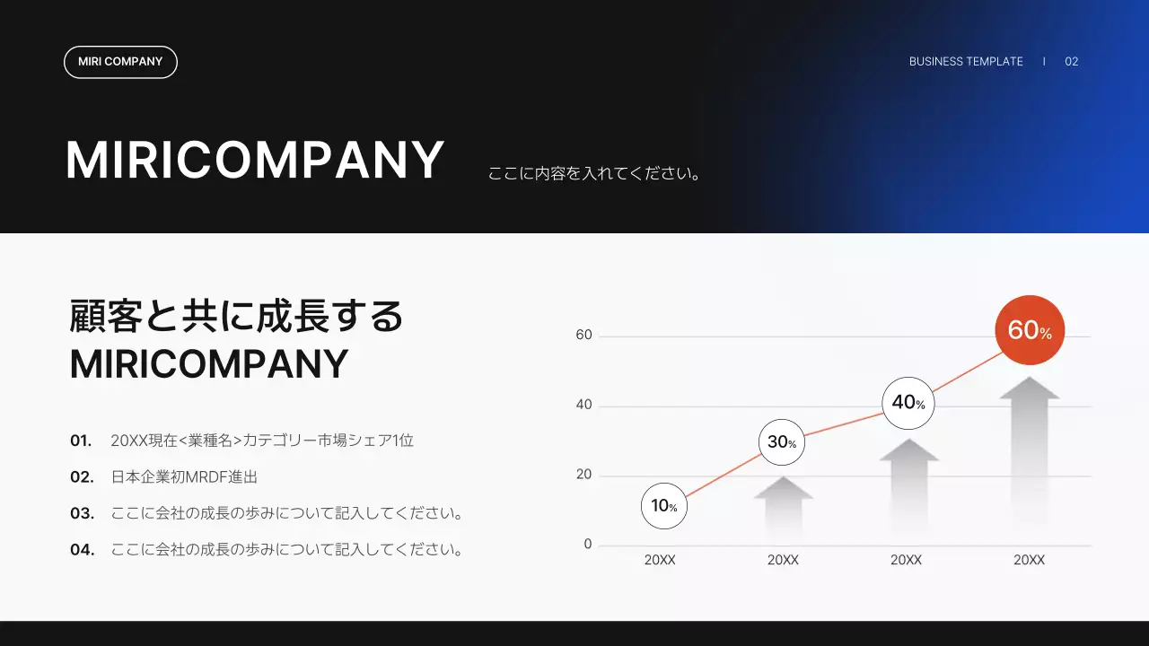 青 モダン 採用 プレゼンテーション