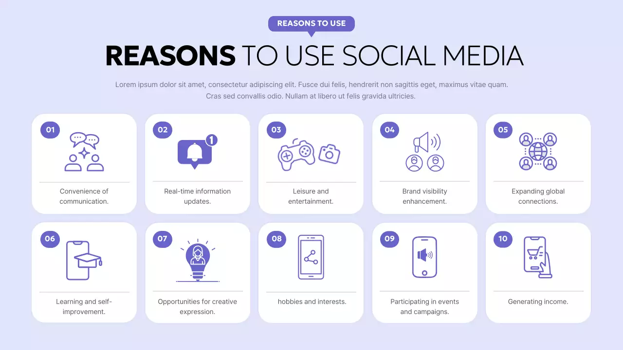 Purple Modern Social Report Presentation