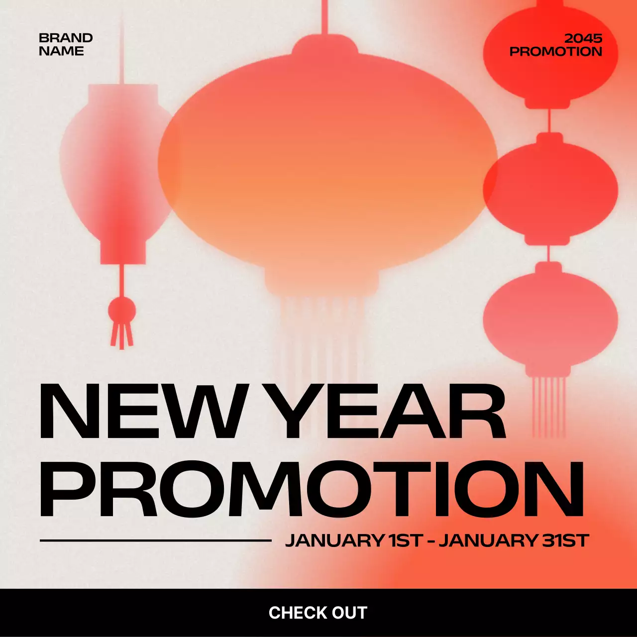 Red Traditional New Year Promotion Social Media Post