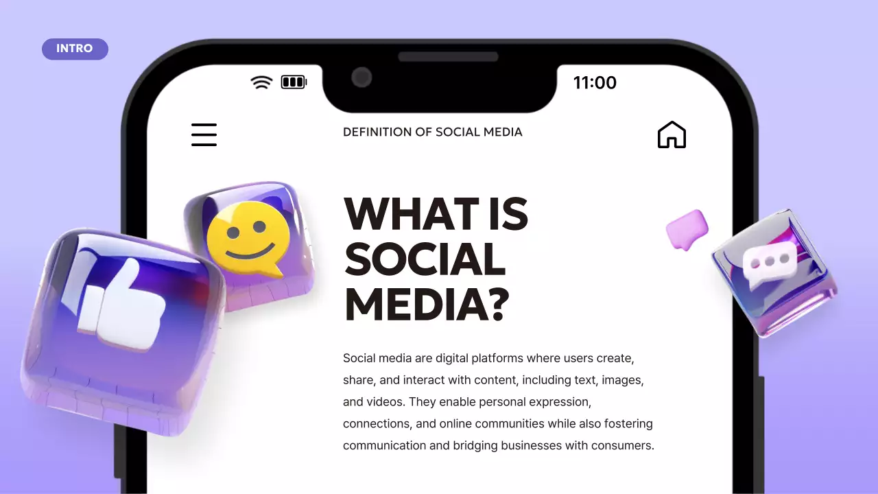 Purple Modern Social Report Presentation